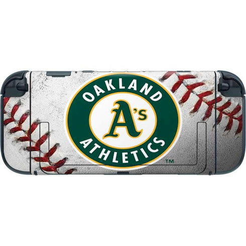 MLB Oakland Athletics Game Ball Nintendo Switch 2 (2025) with Joy-Con Skin