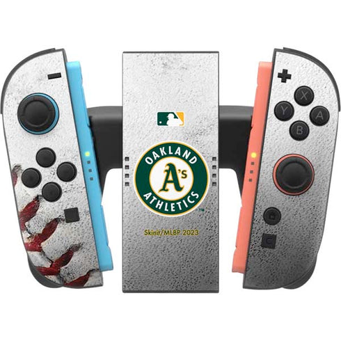 MLB Oakland Athletics Game Ball Nintendo Switch 2 (2025) Joy-Con Controller Skin