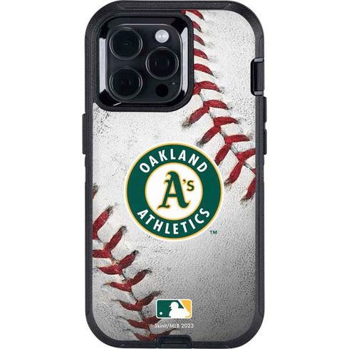 MLB Oakland Athletics Game Ball Otterbox Defender iPhone Skin