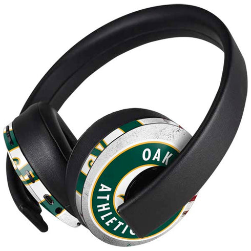 MLB Oakland Athletics Game Ball PlayStation 4 Gold Wireless Headset Skin