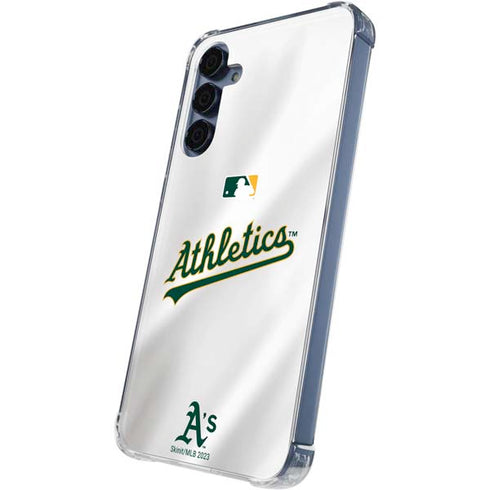 MLB Oakland Athletics Home Jersey Galaxy A35 5G Clear Case