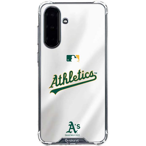 MLB Oakland Athletics Home Jersey Galaxy A36 5G Clear Case