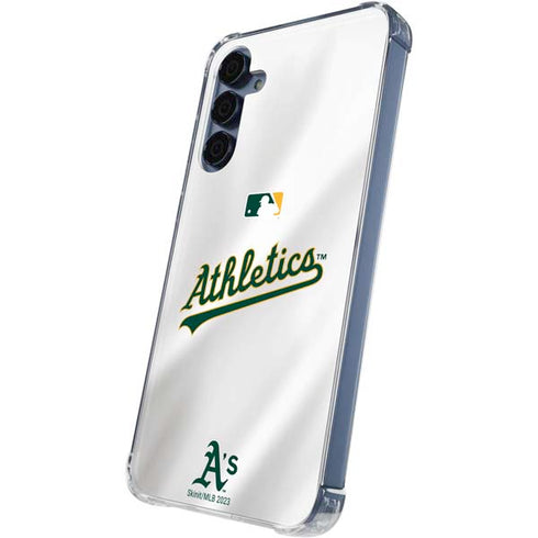 MLB Oakland Athletics Home Jersey Galaxy A55 5G Clear Case