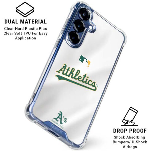 MLB Oakland Athletics Home Jersey Galaxy S25 Clear Case