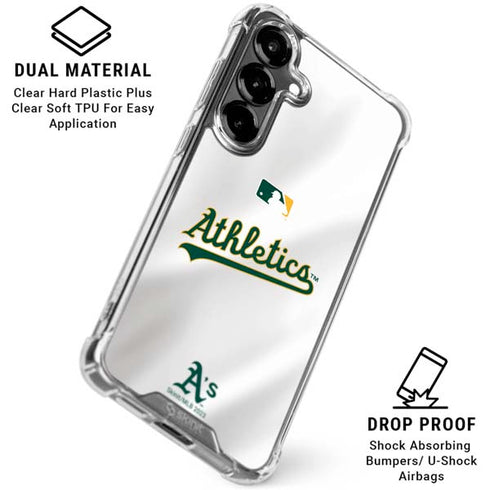 MLB Oakland Athletics Home Jersey Galaxy S26 Plus Clear Case