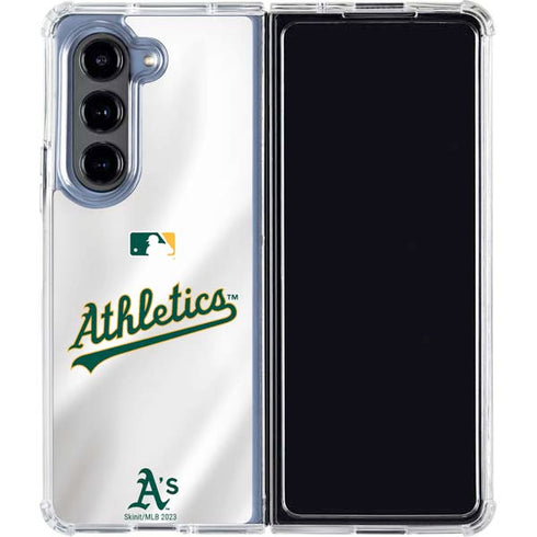 MLB Oakland Athletics Home Jersey Galaxy Z Fold5 5G Clear Case