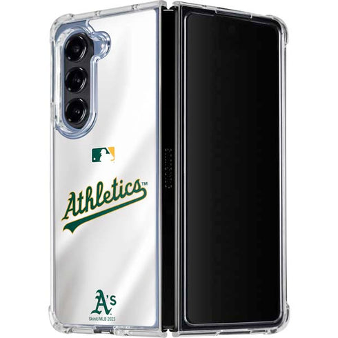 MLB Oakland Athletics Home Jersey Galaxy Z Fold5 5G Clear Case
