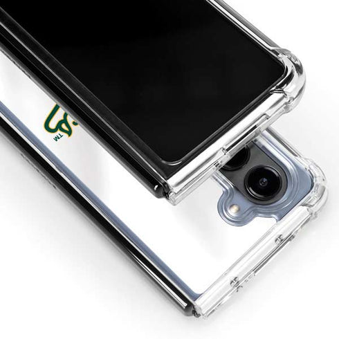 MLB Oakland Athletics Home Jersey Galaxy Z Fold5 5G Clear Case