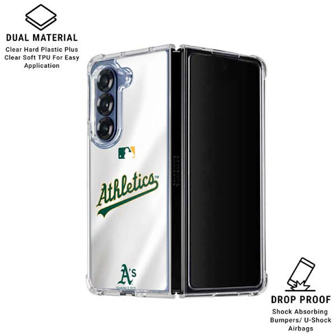 MLB Oakland Athletics Home Jersey Galaxy Z Fold6 Clear Case