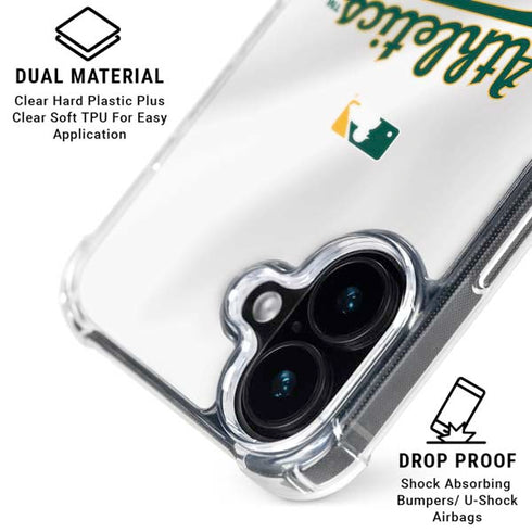 MLB Oakland Athletics Home Jersey iPhone 16 Clear Case