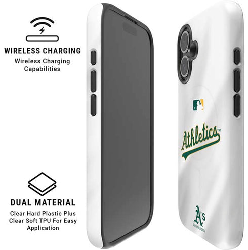MLB Oakland Athletics Home Jersey iPhone 16 Plus Magsafe Impact Case