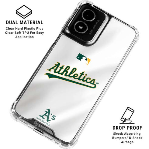 MLB Oakland Athletics Home Jersey Moto G Power 5G (2024) Clear Case