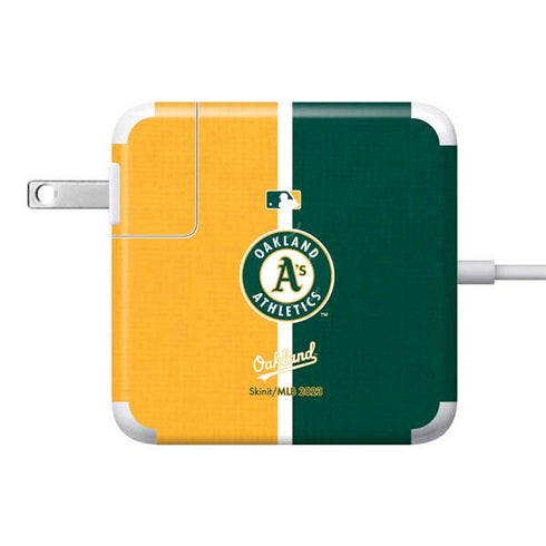 MLB Oakland Athletics Split 85W Power Adapter (15 and 17 inch MacBook Pro Charger) Skin