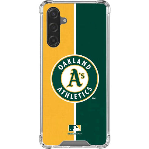 MLB Oakland Athletics Split Galaxy A17 Clear Case
