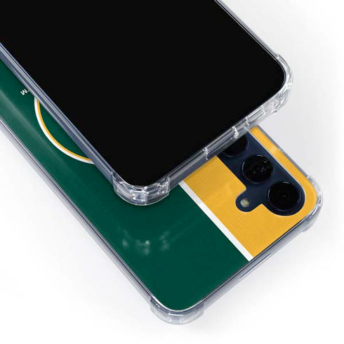 MLB Oakland Athletics Split Galaxy A35 5G Clear Case