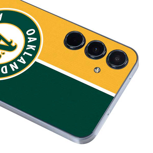 MLB Oakland Athletics Split Galaxy A55 5G Skin