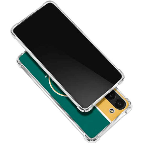 MLB Oakland Athletics Split Galaxy S24 FE Clear Case