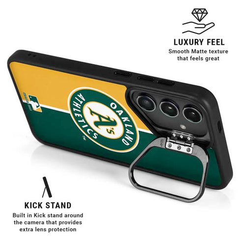 MLB Oakland Athletics Split Galaxy S25 Kickstand Case