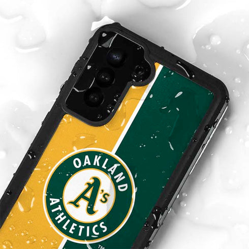 MLB Oakland Athletics Split Galaxy S24 Plus Waterproof Case