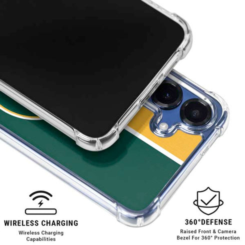 MLB Oakland Athletics Split Galaxy S25 FE Clear Case