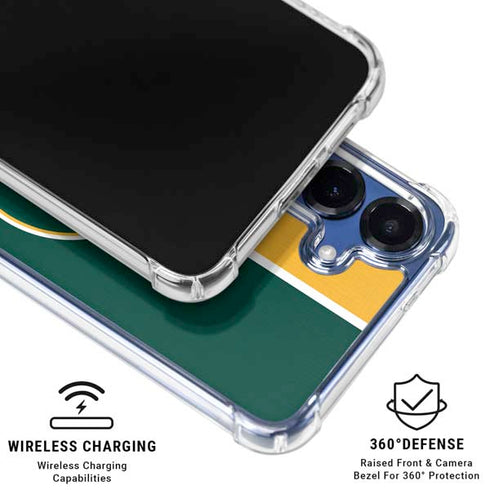 MLB Oakland Athletics Split Galaxy S25 Plus Clear Case