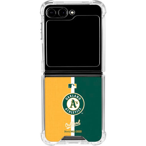 MLB Oakland Athletics Split Galaxy Z Flip6 Clear Case