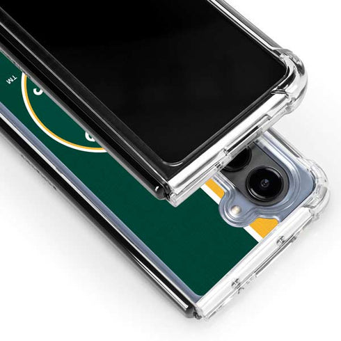 MLB Oakland Athletics Split Galaxy Z Fold5 5G Clear Case