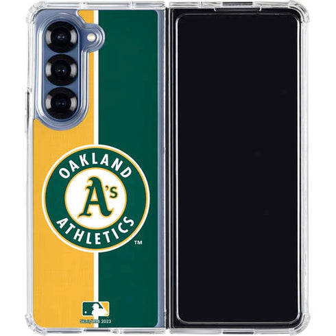 MLB Oakland Athletics Split Galaxy Z Fold7 Clear Case