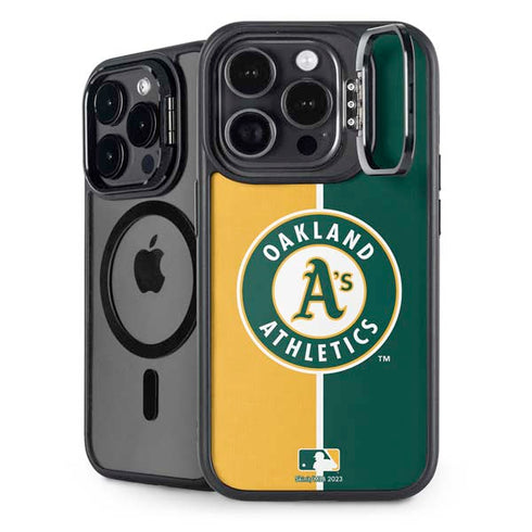 MLB Oakland Athletics Split iPhone 13 Pro Kickstand Case