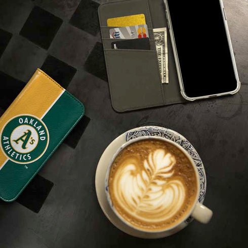 MLB Oakland Athletics Split iPhone 15 Folio Case