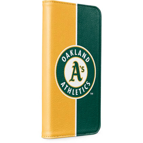MLB Oakland Athletics Split iPhone 15 Plus Folio Case