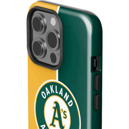 MLB Oakland Athletics Split iPhone 15 Pro Impact Case