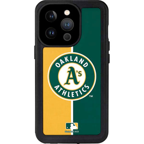 MLB Oakland Athletics Split iPhone 15 Pro Waterproof Case