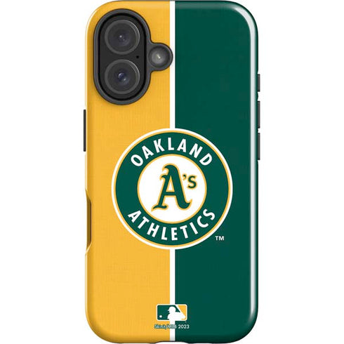 MLB Oakland Athletics Split iPhone 16 Impact Case