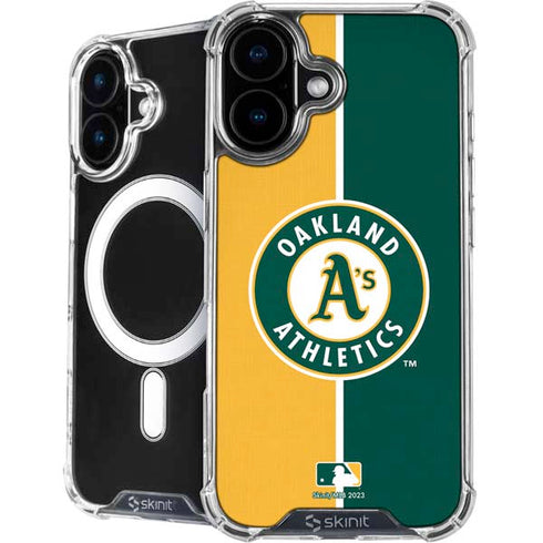 MLB Oakland Athletics Split iPhone 16 MagSafe Case