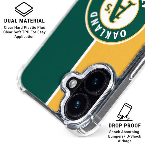 MLB Oakland Athletics Split iPhone 16 MagSafe Case
