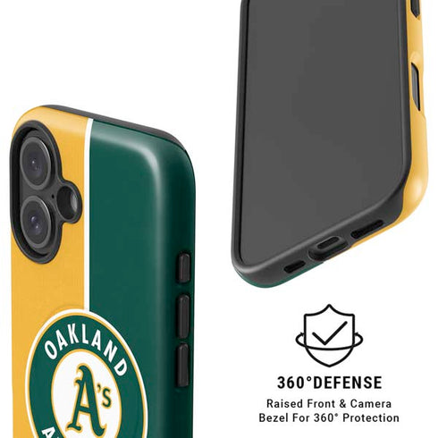 MLB Oakland Athletics Split iPhone 16 Magsafe Impact Case