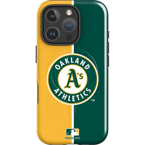 MLB Oakland Athletics Split iPhone 16 Pro Magsafe Impact Case