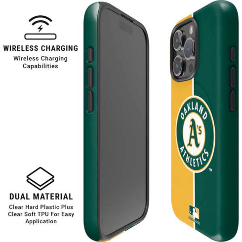 MLB Oakland Athletics Split iPhone 16 Pro Max Magsafe Impact Case