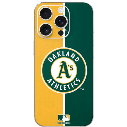 MLB Oakland Athletics Split iPhone 16 Pro Skin
