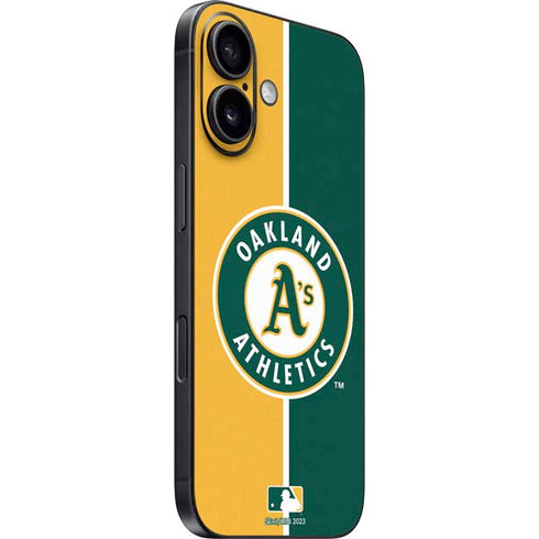 MLB Oakland Athletics Split iPhone 16 Skin