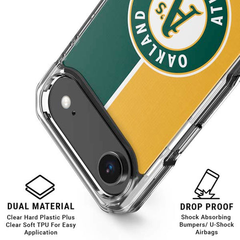 MLB Oakland Athletics Split iPhone 17 Air Clear Case