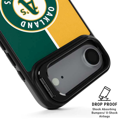 MLB Oakland Athletics Split iPhone 17 Air Kickstand Case
