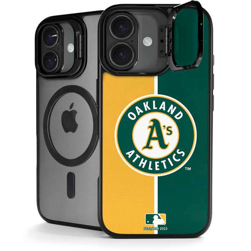 MLB Oakland Athletics Split iPhone 17 Kickstand Case