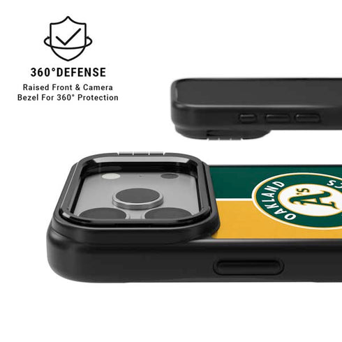 MLB Oakland Athletics Split iPhone 17 Pro Kickstand Case