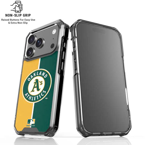 MLB Oakland Athletics Split iPhone 17 Pro Max Clear Case