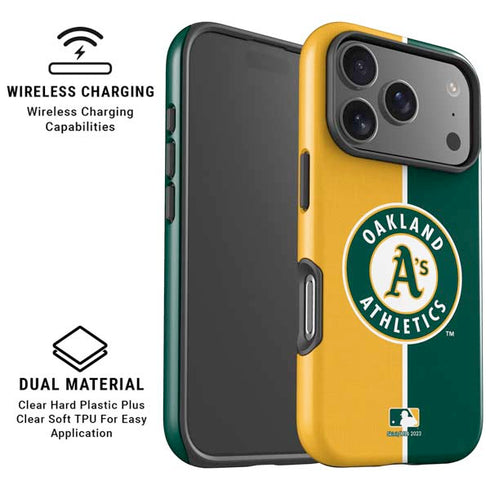 MLB Oakland Athletics Split iPhone 17 Pro Max Magsafe Impact Case