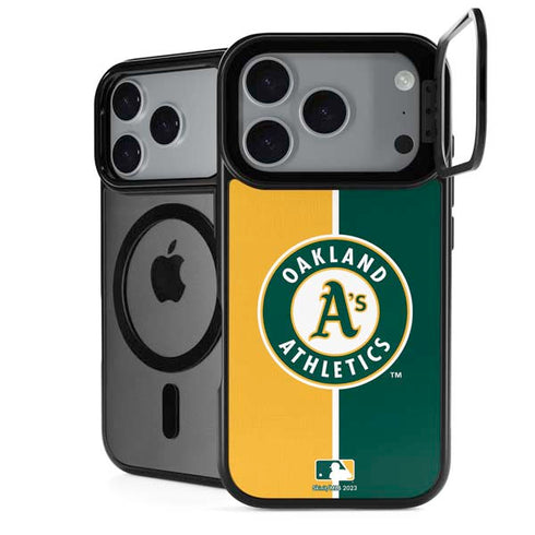 MLB Oakland Athletics Split iPhone 18 Pro Kickstand Case