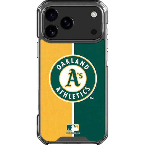 MLB Oakland Athletics Split iPhone 18 Pro Max Clear Case