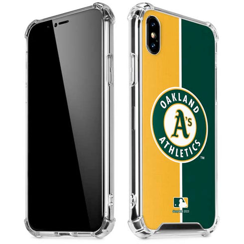 MLB Oakland Athletics Split iPhone X/XS Clear Case